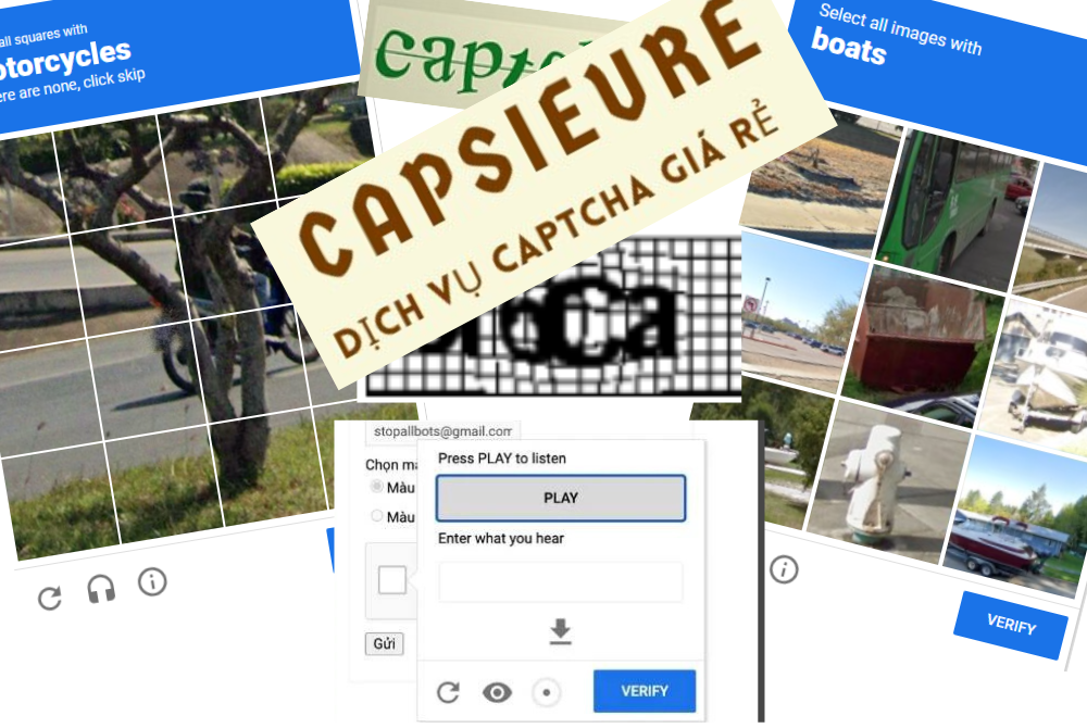 Các loại captcha hiện nay